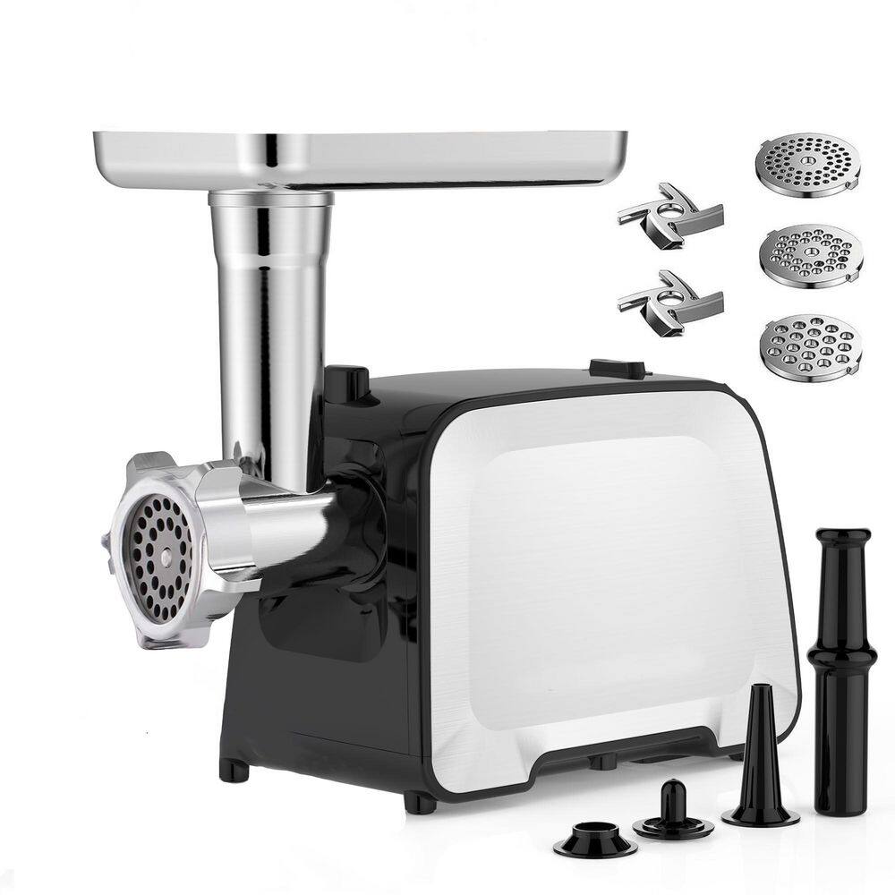 Electric Meat Grinder with 2 Blades, 3 Plates, Sausage Tube and Kubbe Kit, 2000 W Max Power for Home Use