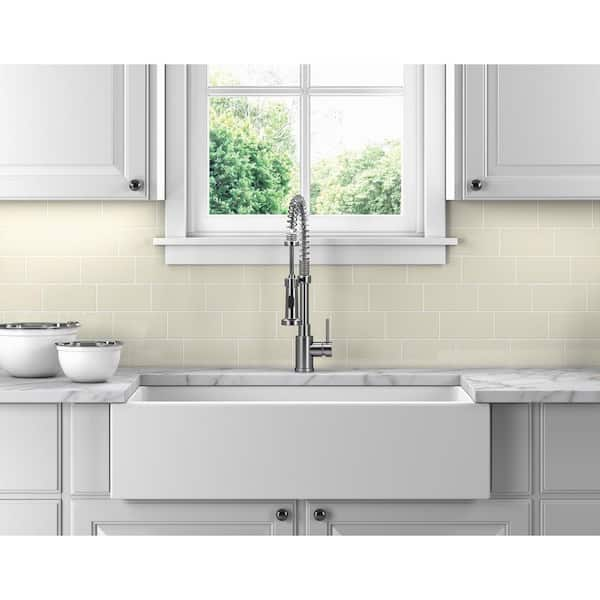 Restore Ivory Glossy 3 in. x 6 in. Glazed Ceramic Subway Wall Tile (12.5 sq. ft. / case)