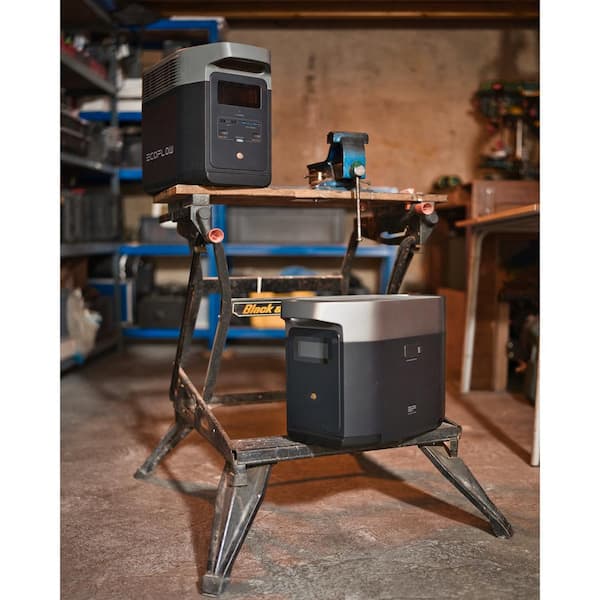 EcoFlow - 1800W Output/2700W Peak Delta 2 Push-Button Start Power Station Battery Generator with DELTA 2 Extra Battery