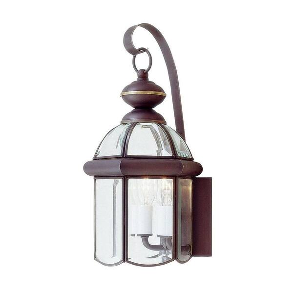 Livex Lighting Wall-Mount 2-Light Outdoor Bronze Incandescent Lantern