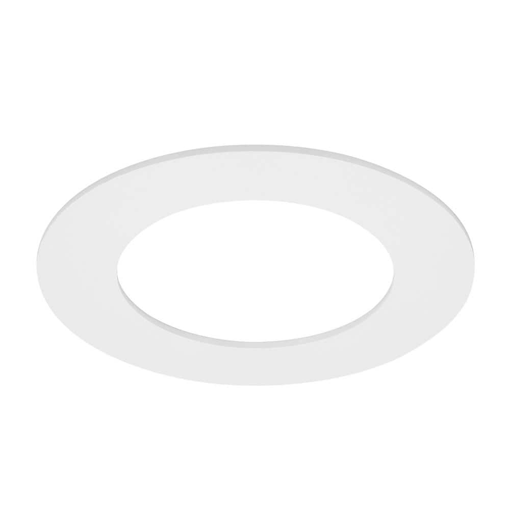 White Round Plastic Goof Rings for Recessed Lights, 6.7 Inch Diameter, 12 Pack