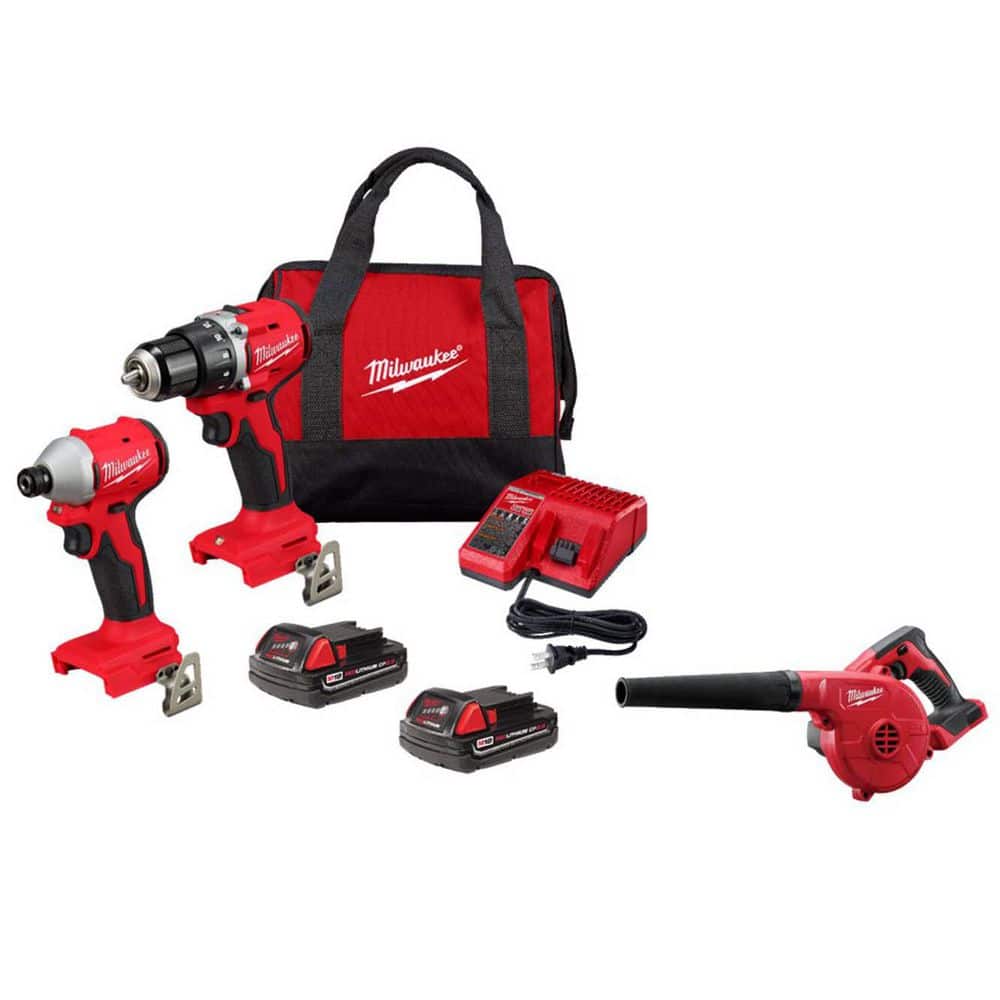 M18 18V Lithium-Ion Brushless Cordless Compact Drill/Impact Combo Kit (3-Tool) w/(2) 2.0 Ah Batteries, Charger & Bag price history on PriceWatchPro