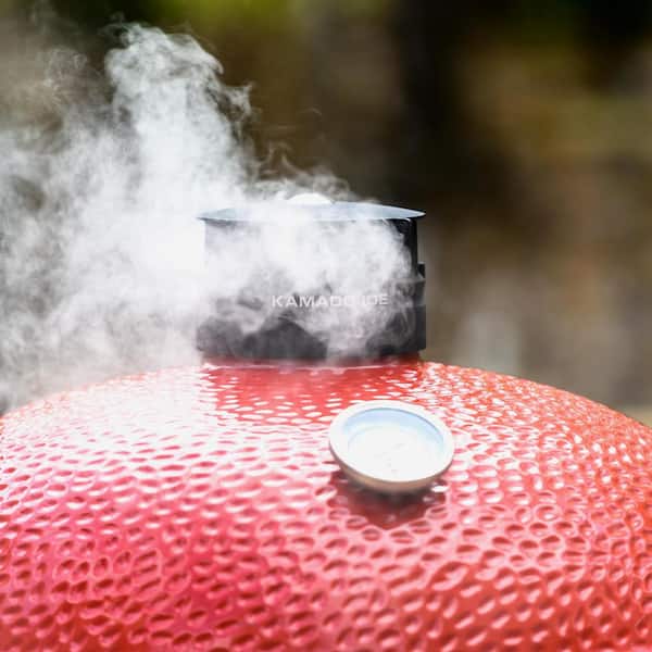 Kamado Joe Big Joe III 24 in. Charcoal Grill in Blaze Red Plus