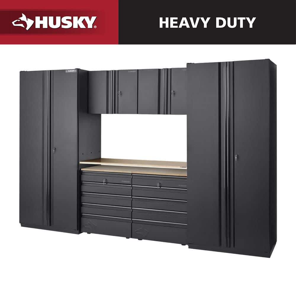 Husky 7-Piece Heavy Duty Welded Steel Garage Storage System in