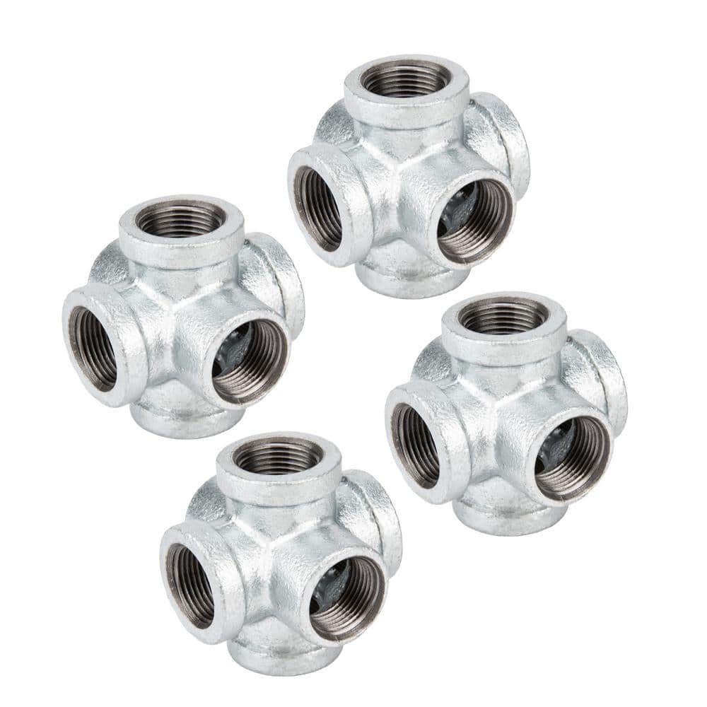 3/4 in. 6-Way Galvanized Iron Cross with Side Outlet Fitting (4-Pack) price history on PriceWatchPro