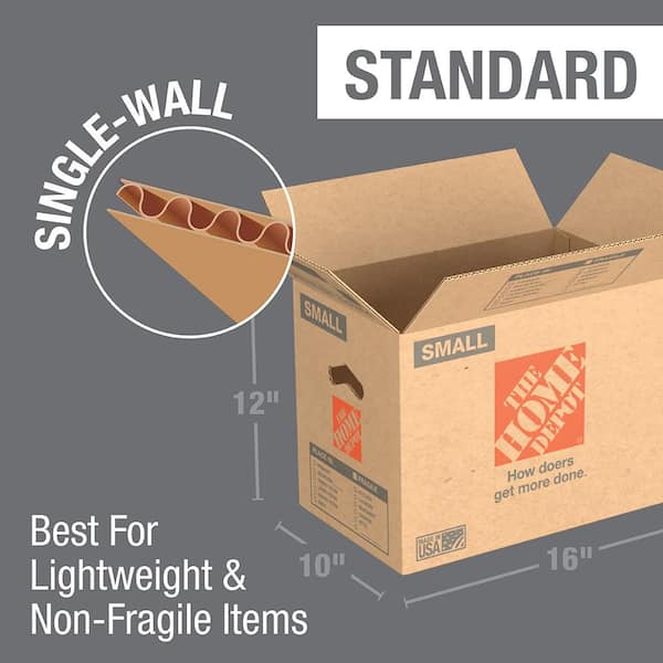 Small Moving, Shipping, Storage Box with Handles (280 Pack)