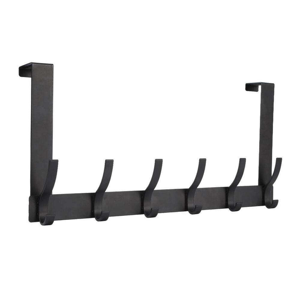 Hanging Pot Racks with 12 Coat Hooks for Kitchen, Bathroom, Door, Coat Rack and Dorm Essentials, Black (1-Pack) price history on PriceWatchPro