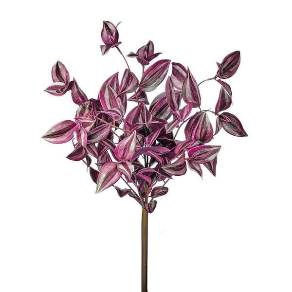 19 in. Purple Indoor Artificial Tradescantia Bush