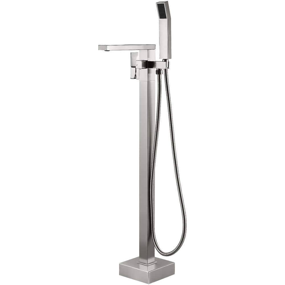 Waterfall Single-Handle Floor Mount Freestanding Tub Faucet Bathtub Filler 