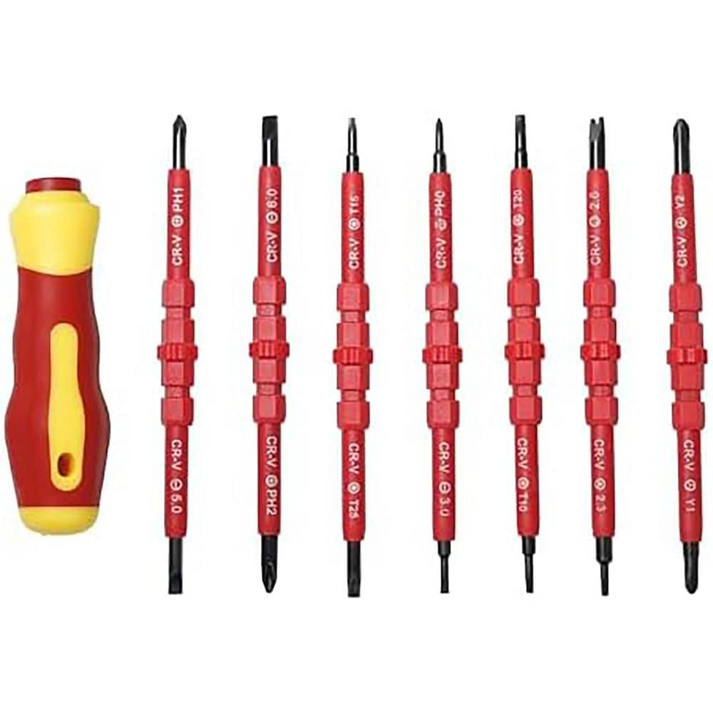 7-in-1 7.67 in. Shank 7 Bit Red Insulated Precision Screwdriver Set for Computer Laptop Game Console Repairs 14-Piece price history on PriceWatchPro