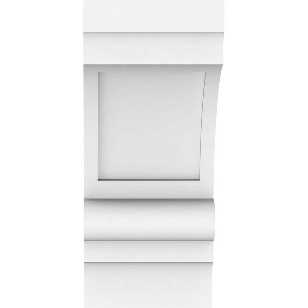 White 8" Architectural Grade PVC Decorative Corbel