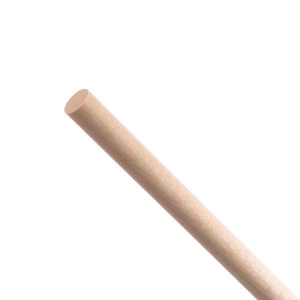 Waddell Birch Round Dowel - 36 in. x 0.5 in. - Sanded and Ready for Finishing - Versatile Wooden Rod for DIY Home Projects