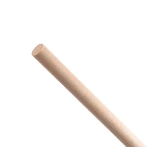 Birch Round Dowel - 48 in. x 0.5 in. - Sanded and Ready for Finishing - Versatile Wooden Rod for DIY Home Projects