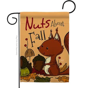 13 in. x 18.5 in. Nuts About Fall Garden Flag Double-Sided Fall Decorative Vertical Flags