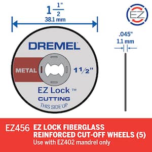 EZ Lock 1-1/2 in. Rotary Tool Metal Cut-Off Wheels for Metal (5-Pack)