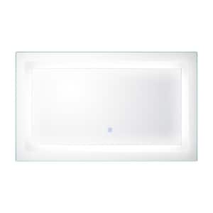 40 in. W. x 24 in. H Rectangular Frameless Wall Backlit Front LED Bathroom Vanity Mirror in Silver, Anti Fog, Dimmable