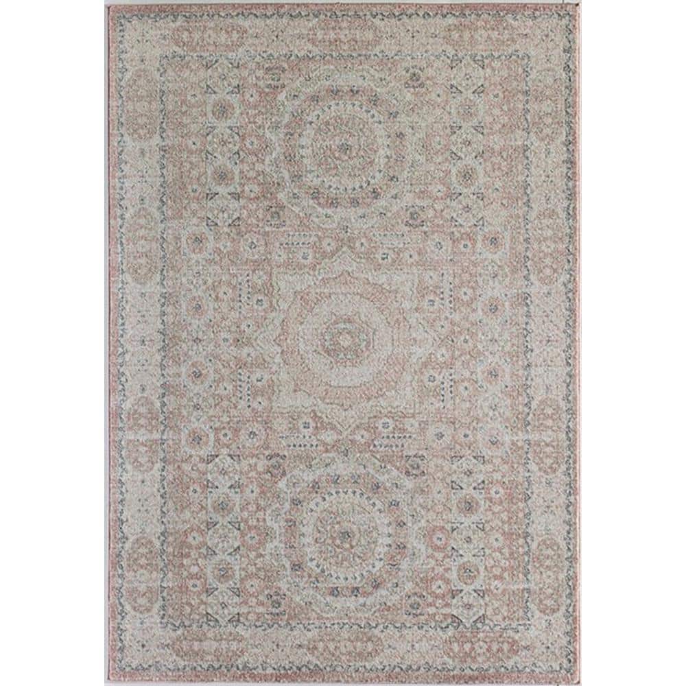 Harper 5' x 7' Pink Lemonade Vintage Synthetic Area Rug