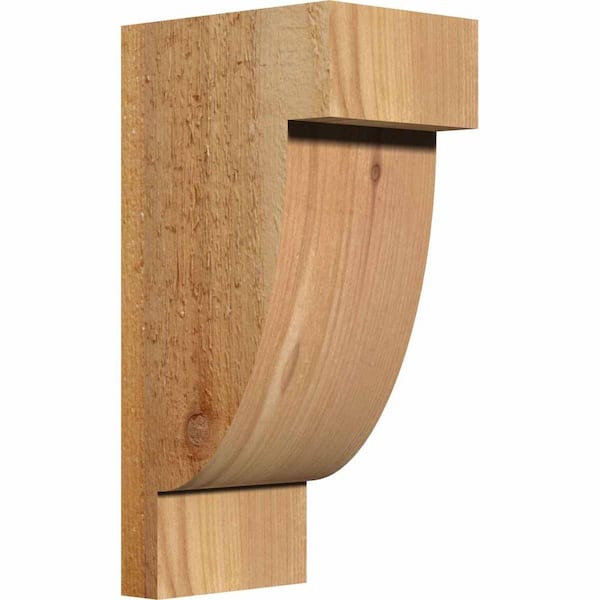 Ekena Millwork 6 in. x 8 in. x 16 in. Western Red Cedar Alpine Rough Sawn Corbel