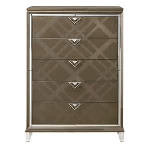 Skylar Dark Champagne Chest 39 in. L x 18 in. W x 55 in. H