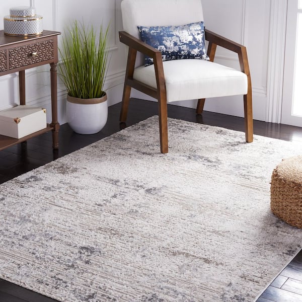 Princeton 3 ft. x 4 ft. Ivory/Gray Marble High-Low Area Rug
