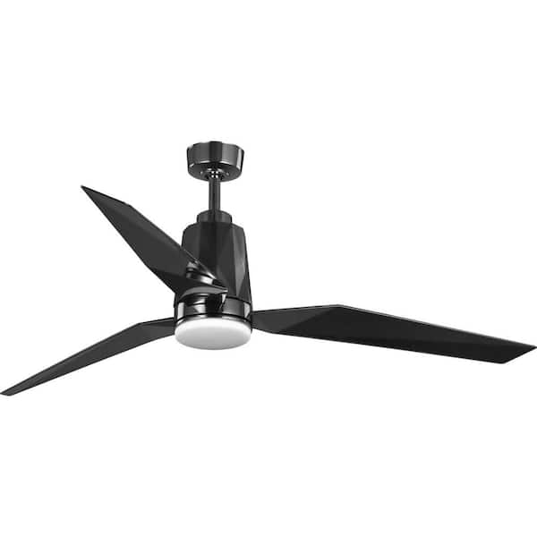 Progress Lighting Bixby 60 in. Black Chrome Ceiling Fan