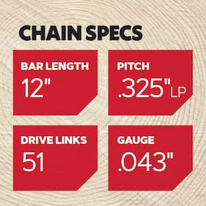 N51 Chainsaw Chain for 12 in. Bar, Fits Husqvarna Models