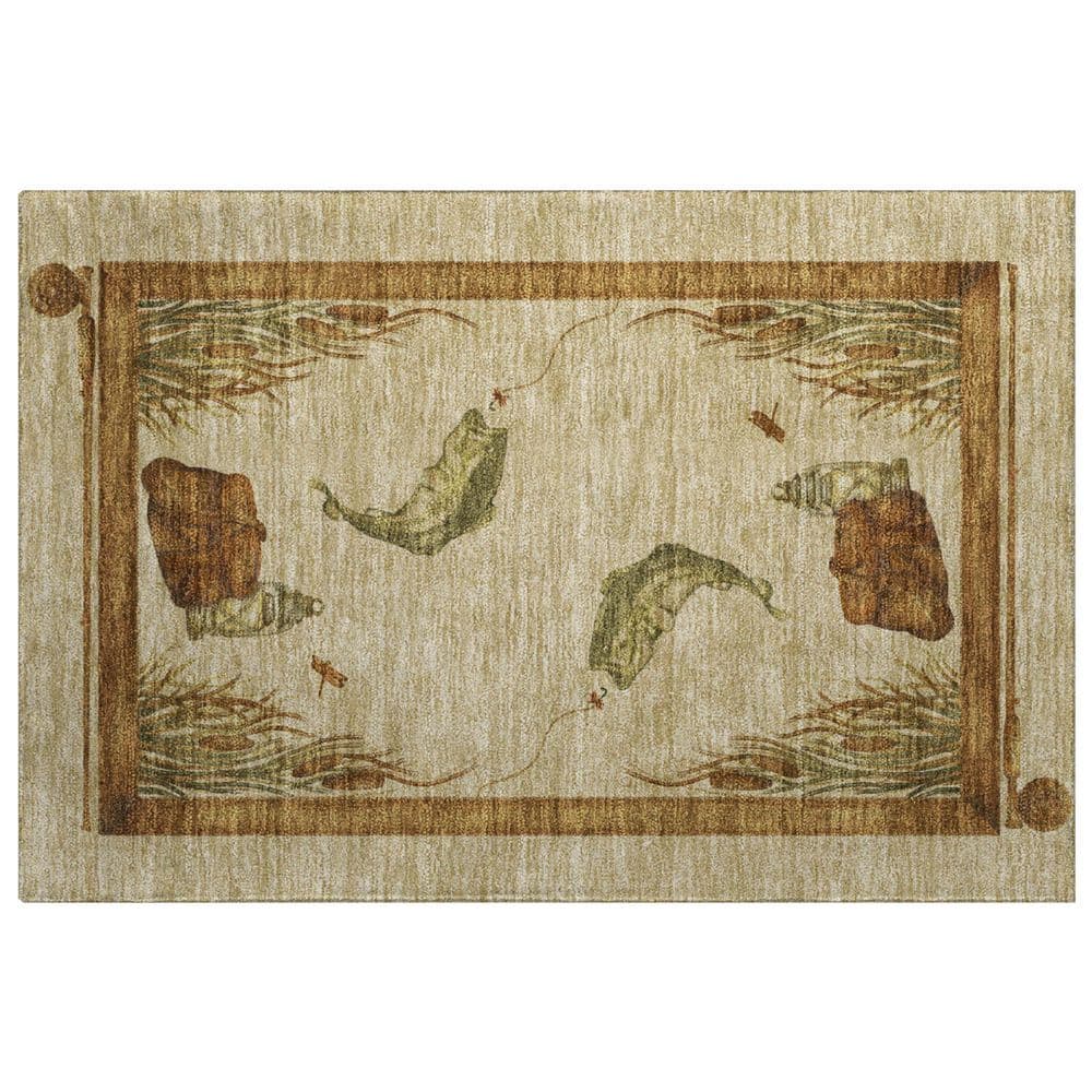 Dream Shag Premium Machine Washable Abstract ADS145 Khaki 2 ft. x 3 ft. Accent Rug price history on PriceWatchPro