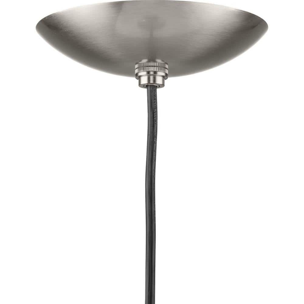Atwell Brushed Nickel and Opal Glass Globe Pendant Light