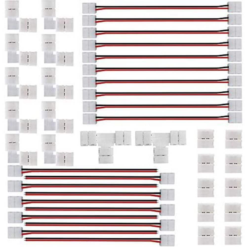 White Single Circuit Track Lighting Connector Kit Includes L Shape T Shape Solderless Jumper Wires 8-Pack price history on PriceWatchPro