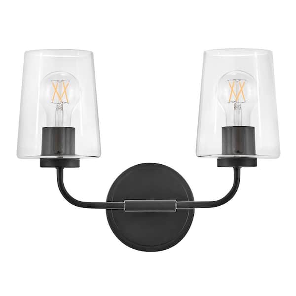 LARK - Kline 14.25 in. 3 Light Black Vanity Light