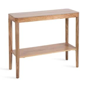 Talcott 36 in. Natural Rectangle Solid Wood Console Table