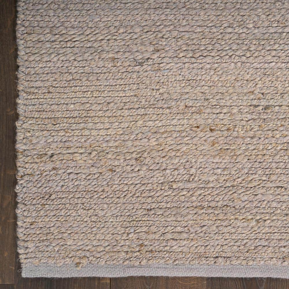 Handmade Gray and Natural Jute 5' x 7' Reversible Rug