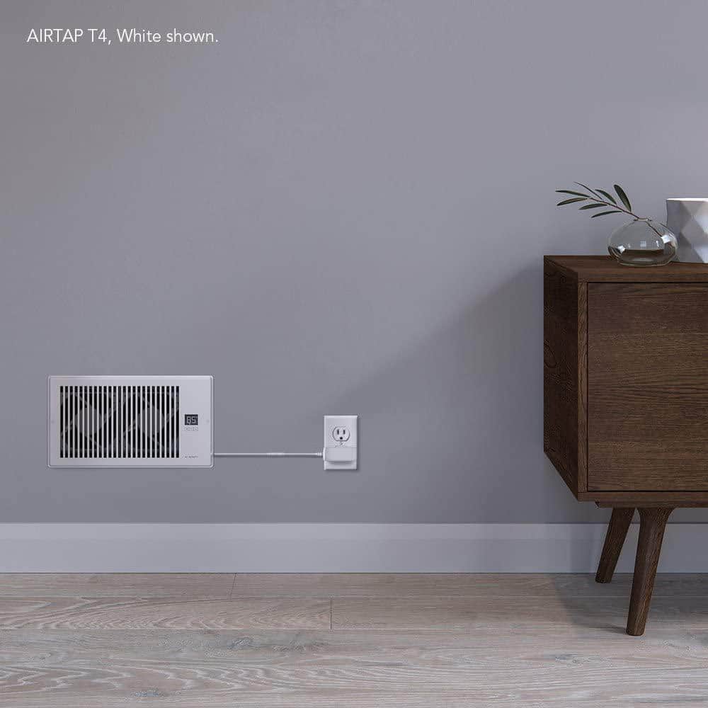 Matte White Aluminum Programmable Digital Register Booster Fan