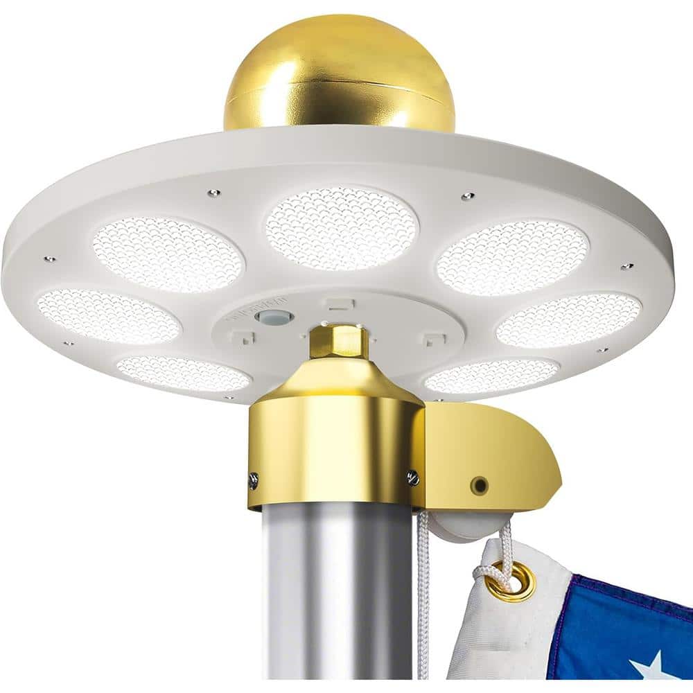Outdoor 136 LED Solar Powered Flagpole Light Light Up American Flag with Adjustable 2 Lighting Mode price history on PriceWatchPro