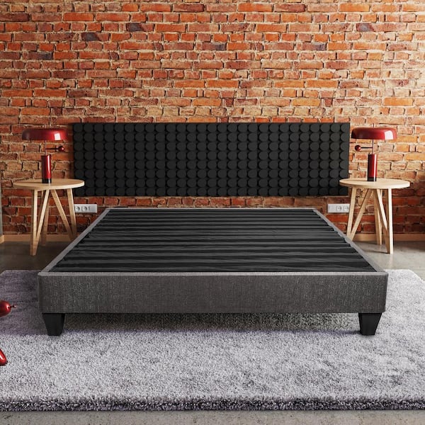 Speedy Dark Gray Upholstered Frame Twin XL Platform Bed