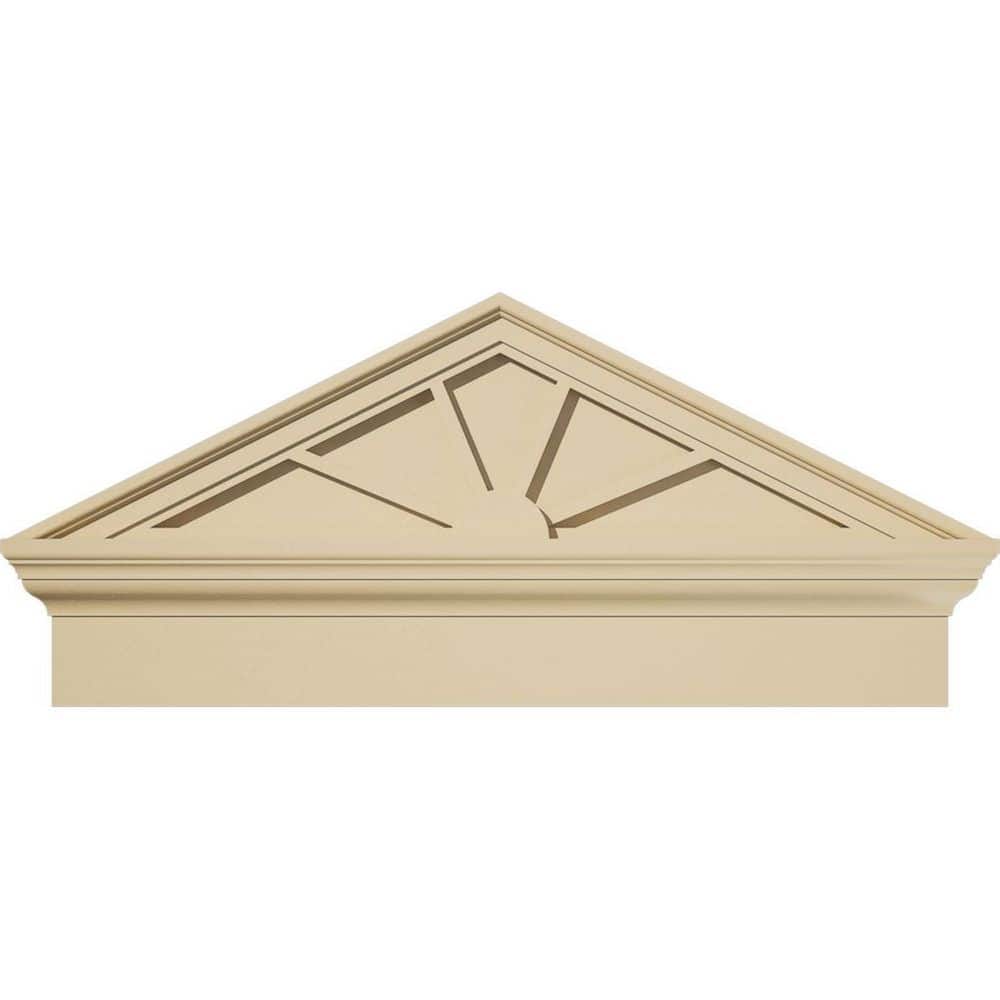 32 in. W x 14-7/8 in. H x 2-3/4 in. P (Pitch 6/12) Peaked Cap 4Spoke Signature Urethane Combination Pediment, Primed Tan price history on PriceWatchPro