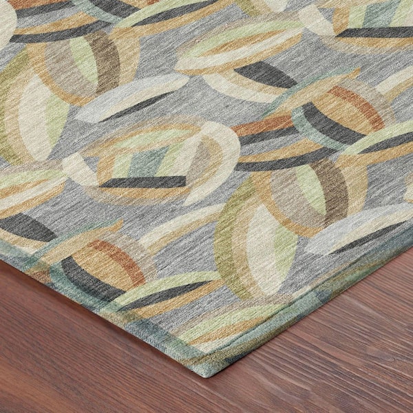 Chantille Machine Washable Indoor/Outdoor Abstract ACN2454 Gray 5 ft. x 7 ft. 6 in. Area Rug