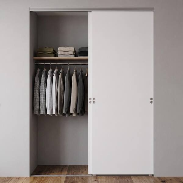 Impact Plus 42 in. x 84 in. Smooth Flush White Solid Core MDF