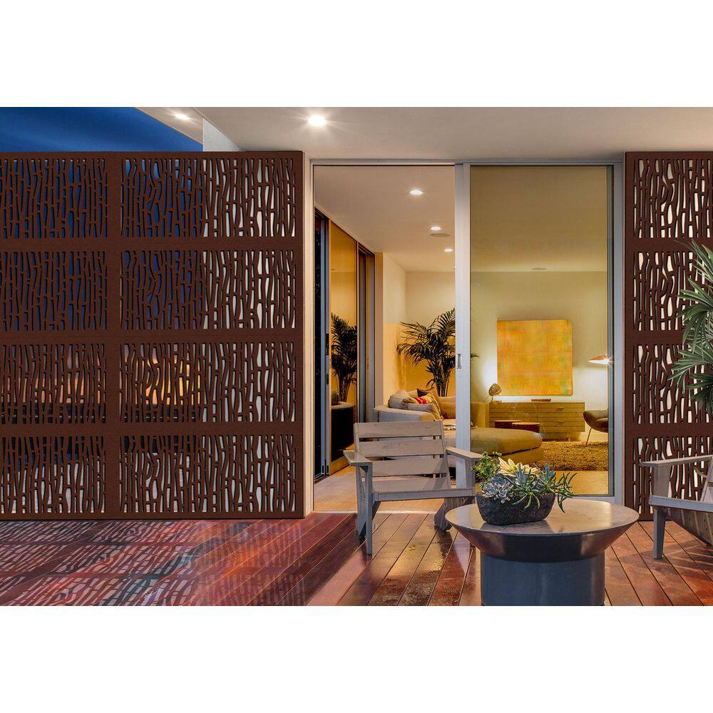 Fiji 48" Brown Recycled Polymer Decorative Screen Panel