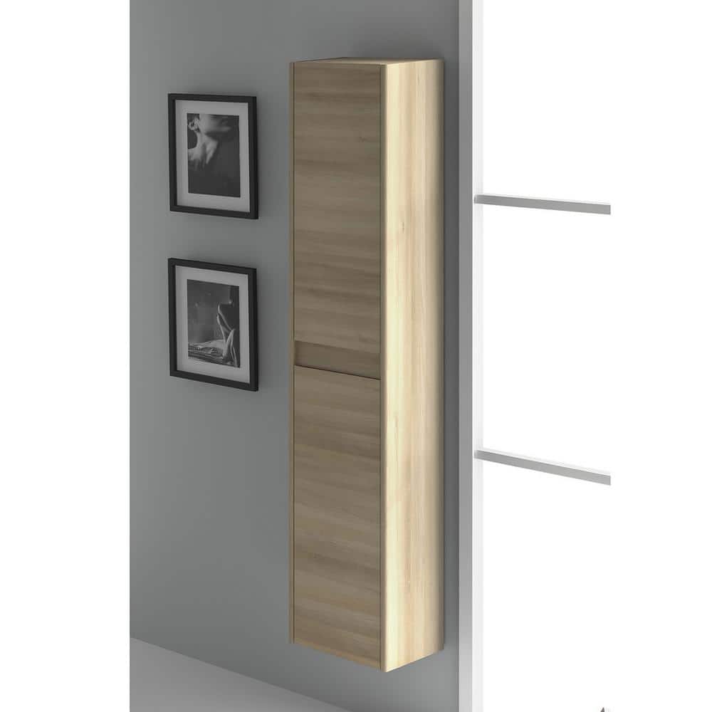 Modern White MDF 2-Door Wall-Mounted Bathroom Cabinet