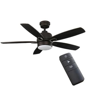 Fawndale 46 in. Indoor Integrated LED Bronze Ceiling Fan with Light Kit, 5 Reversible Blades and Remote Control