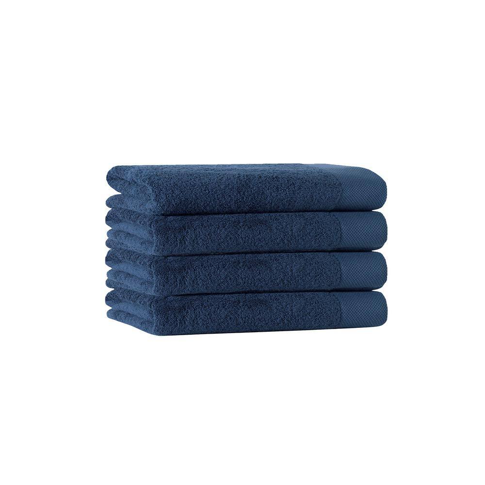 Signature 4Pieces Denim Turkish Cotton Hand Towels signdenm4H The Home Depot