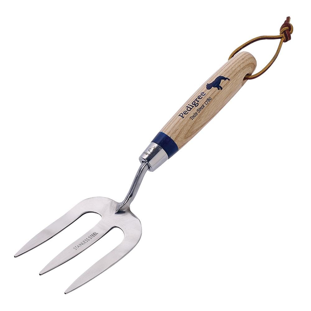 6 in. Ash Handle Stainless Steel Hand Fork