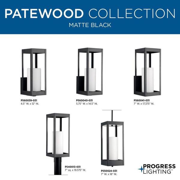Progress Lighting Patewood 100-Watt 19.375-in Black Modern/Contemporary Post Light Progress Lighting Patewood 100-Watt 19.375-in Black Modern/Contemporary Post Light