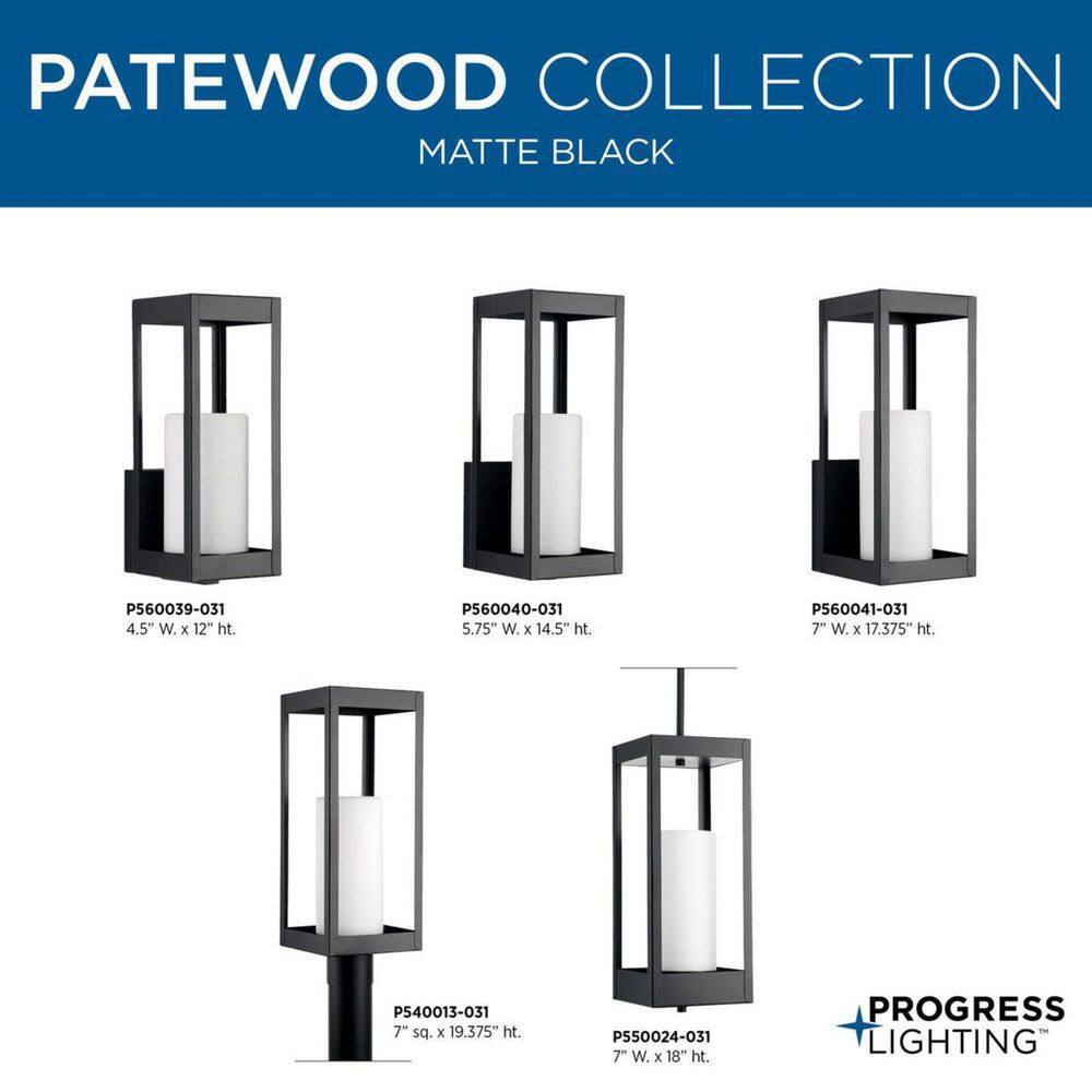 Patewood Black Stainless Steel 19.38" Outdoor Post Lantern