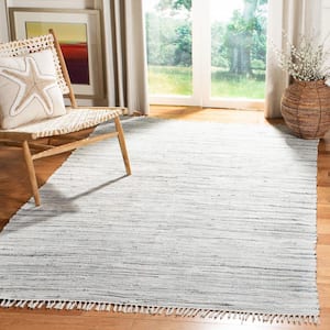 Rag Rug Gray 3 ft. x 3 ft. Gradient Striped Square Area Rug
