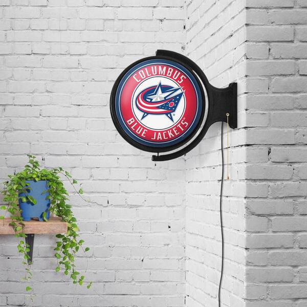 Columbus Blue Jackets Stinger - Round Slimline Lighted Wall Sign