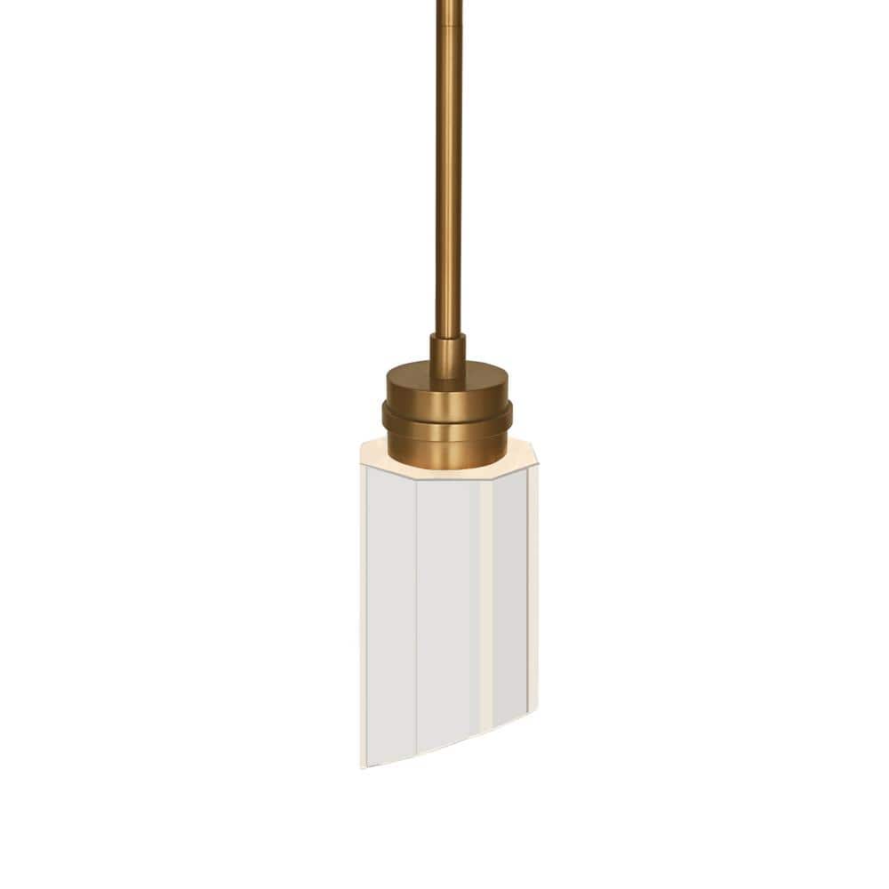 C Cattleya 75Watt Integrated LED Brushed Brass Pendant Light with K9