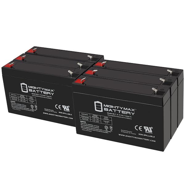 MIGHTY MAX BATTERY 6V 7Ah SLA Battery Replacement for CyberPower OR1500LCDRM1U - 6 Pack