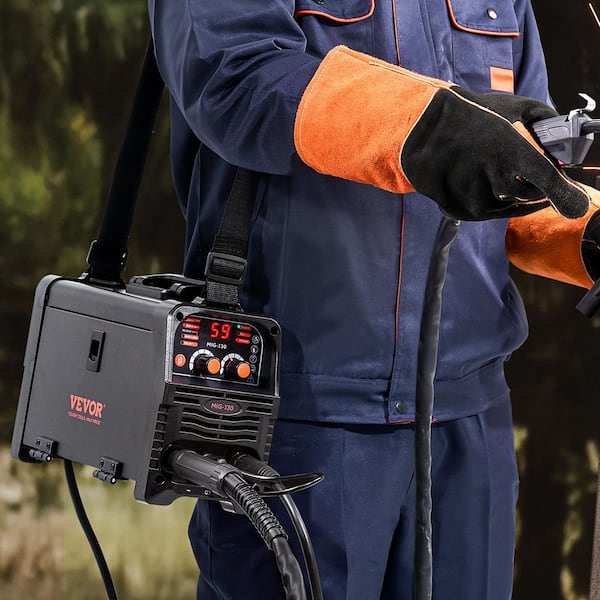 MIG Welder, 130A Flux Core Welder, 3 in 1 Combo MMA/MIG/LIFT TIG Welder Machine, Portable MIG-130 Welding Machine, Volts